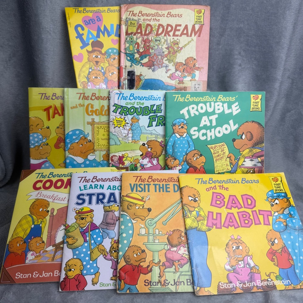 Berenstain Bears Book Lot of 10 Stan Jan Mike Berenstain Vintage Classics Mixed